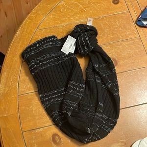 Infinity winter black scarf with silver shimmer. Never been worn